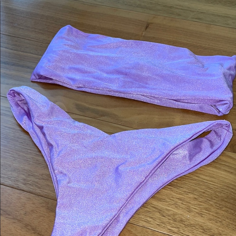 Vincija Swim Bikini Set in Shimmer Lilac